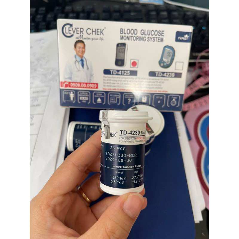 Que thử đường huyết CLEVER CHECK hộp/25