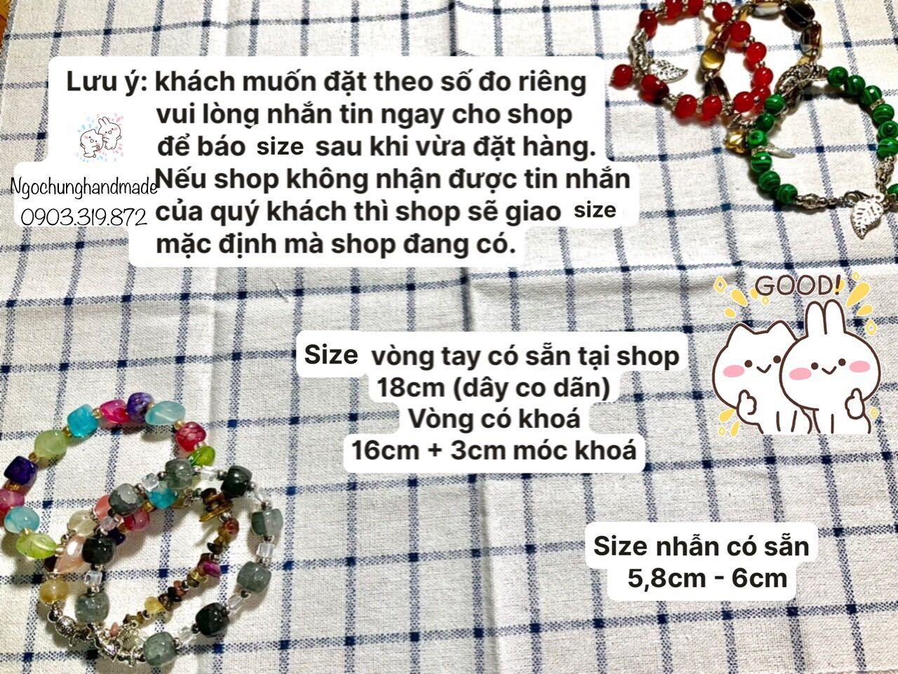 Vòng tay hạt thủy tinh cao cấp 10mm