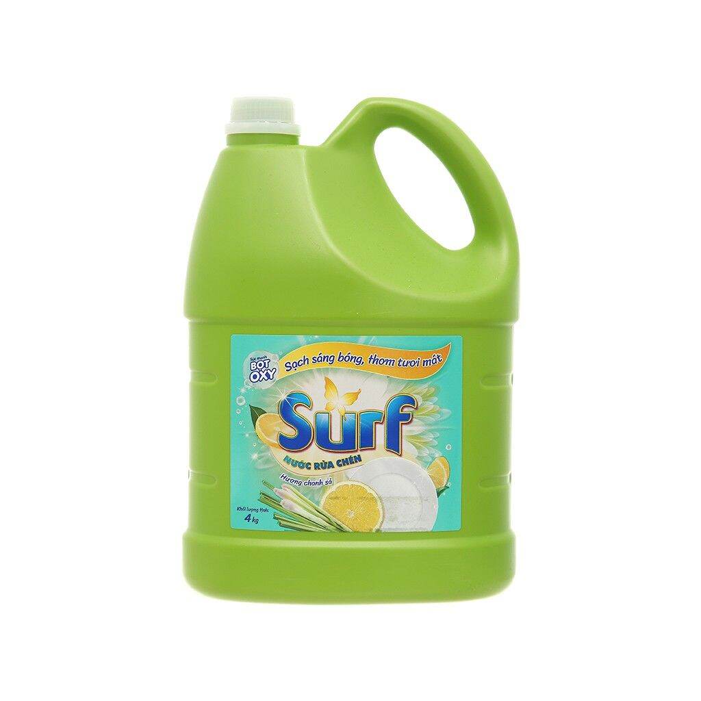 Nước Rửa Chén Surf 4kg chanh xả/tắc mẫu mới