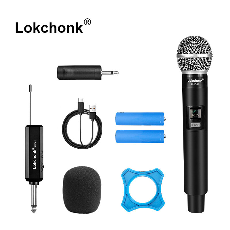 Pg58 micro không dây chuyên nghiệp 2 kênh uhf tần số cố định cầm tay cho đảng karaoke nhà thờ thể hiện họp