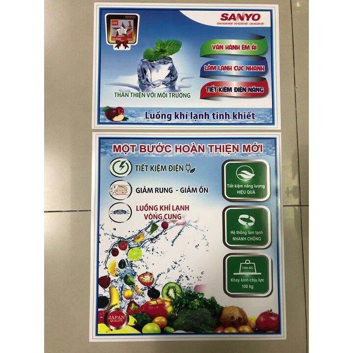 combo 20 tem dán tủ lạnh Sanyo