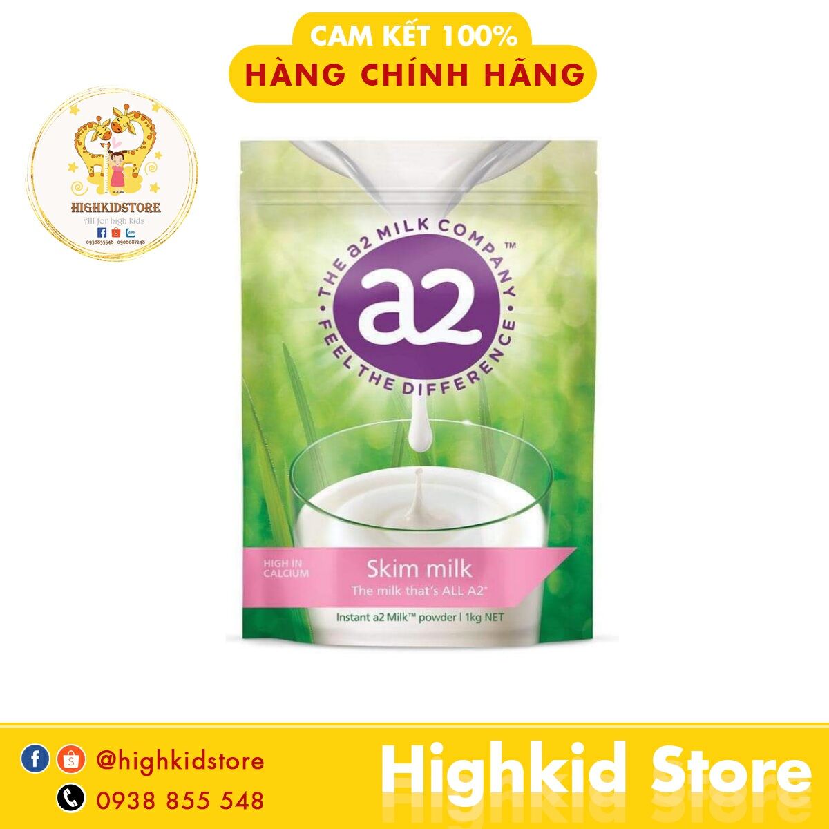 Sữa a2 tách kem úc - bịch 1kg