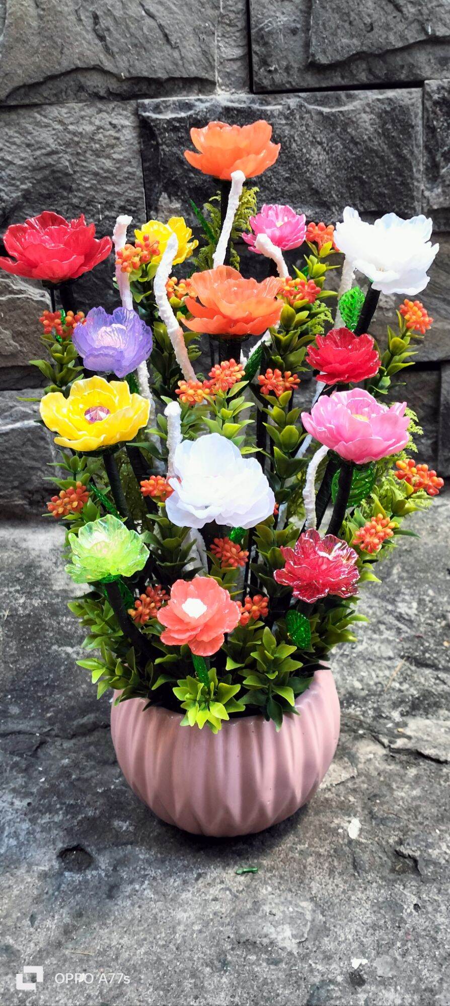 Chậu hoa hồng pha lê (38cm)