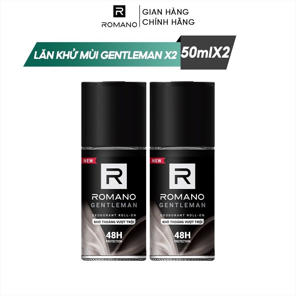 (HCM)Combo 2 Lăn Khử Mùi Romano 50ml (50ml x2)