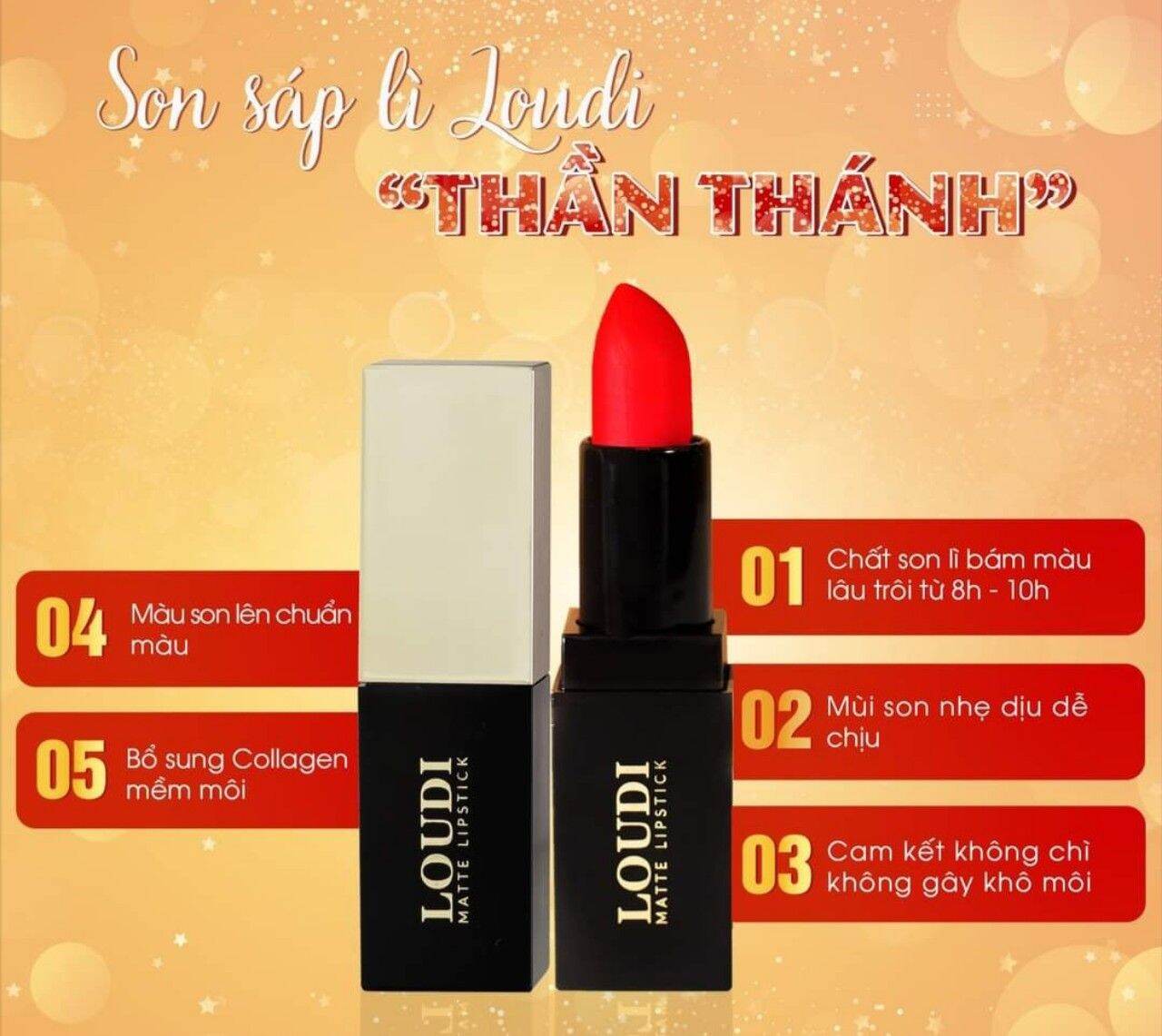 🌿🌺SON LOUDI LIPSTICK NEW SON LÌ DẠNG SÁP🌺🌿HÀNG CHÍNH HÃNG 100% AN TOÀN CHO TẤT CẢ CHỊ EM PHỤ NỮ CÁC CHỊ EM PHỤ NỮ HÃY LUÔN LÀM ĐẸP CHO BẢN THÂN MÌNH NHE🥰