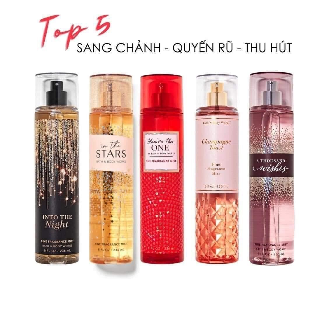 Xịt thơm toàn thân body mist Bath And Body Works Nội Địa Trung 236ml