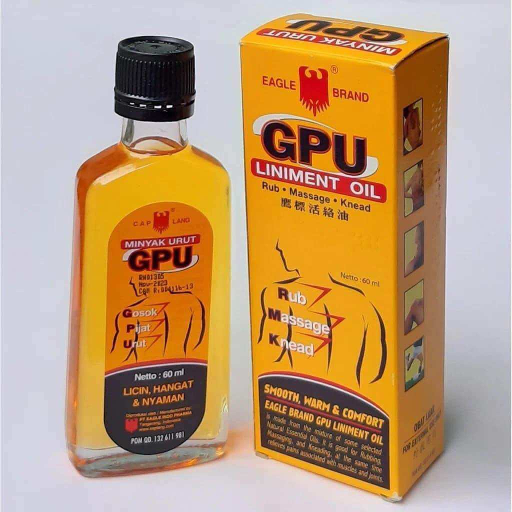 [Chính Hãng] Dầu Gừng Xoa Bóp GPU Minyak Urut Indonesia 60ml