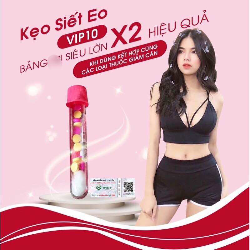 Kẹo siết eo xổ mỡ Thái Vip X10 đánh eo