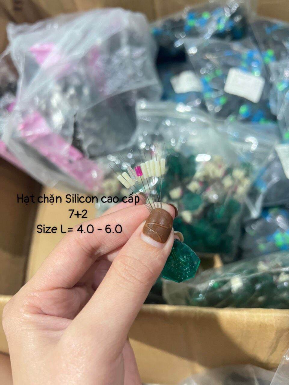 Combo 5c,10c Hạt Chặn Phao Silicon Cao Cấp