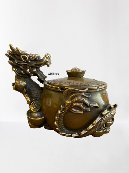 Gạt tàn hình rồng bằng đồng phong thuỷ