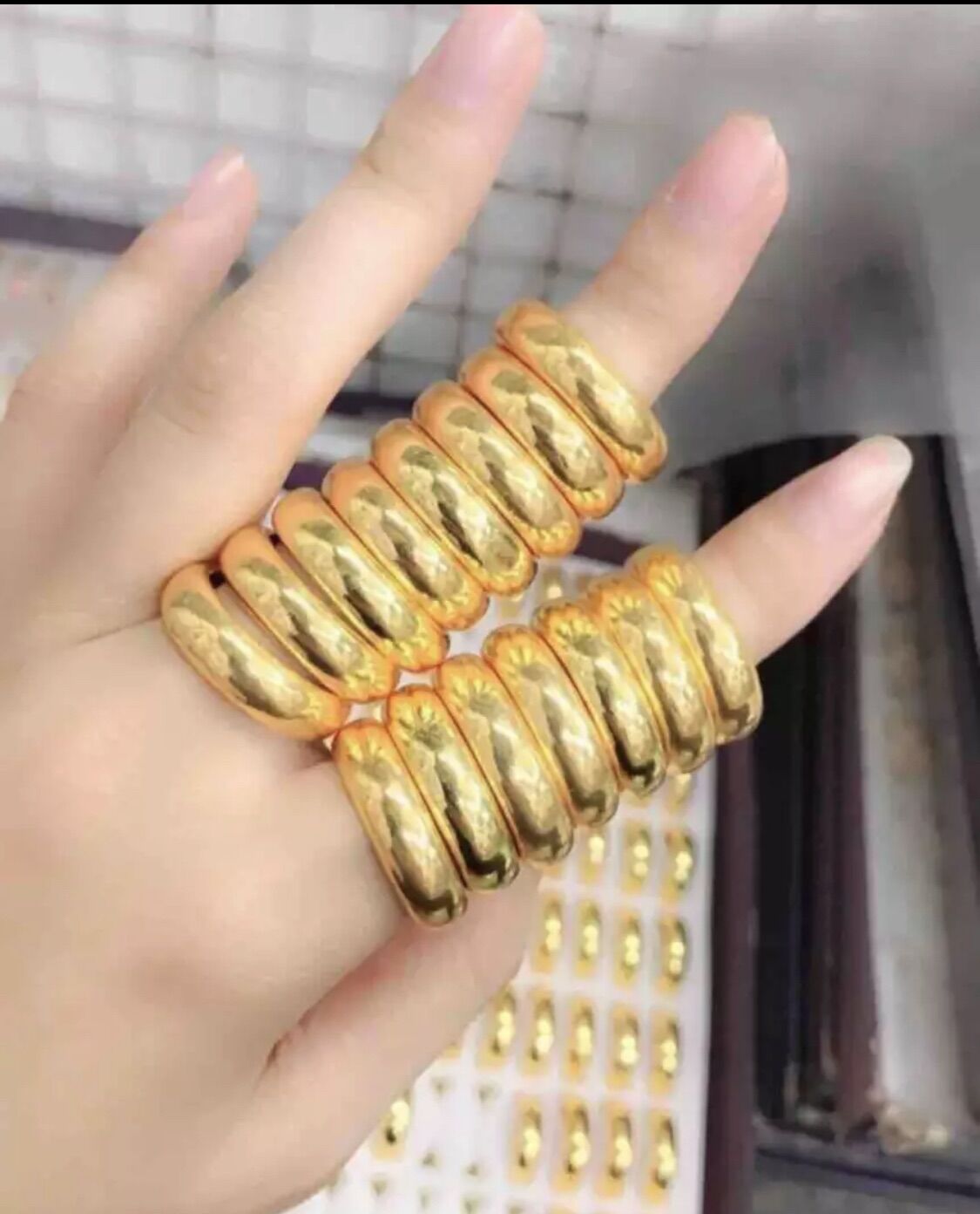 Nhẫn nữ trơn mạ vàng 24k in 9999 loại 5 chỉ