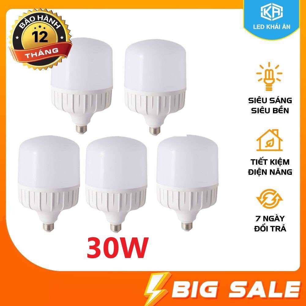 Combo 5 bóng đèn Led 30W Đèn led tiết kiệm điện. Bảo hành 12 tháng