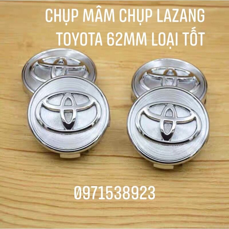 nắp chụp lazang chụp mâm 62mm Cho Toyota Camry Yaris Corolla altis vios innova hàng oem loại xịn đẹp. Giá 1 cái