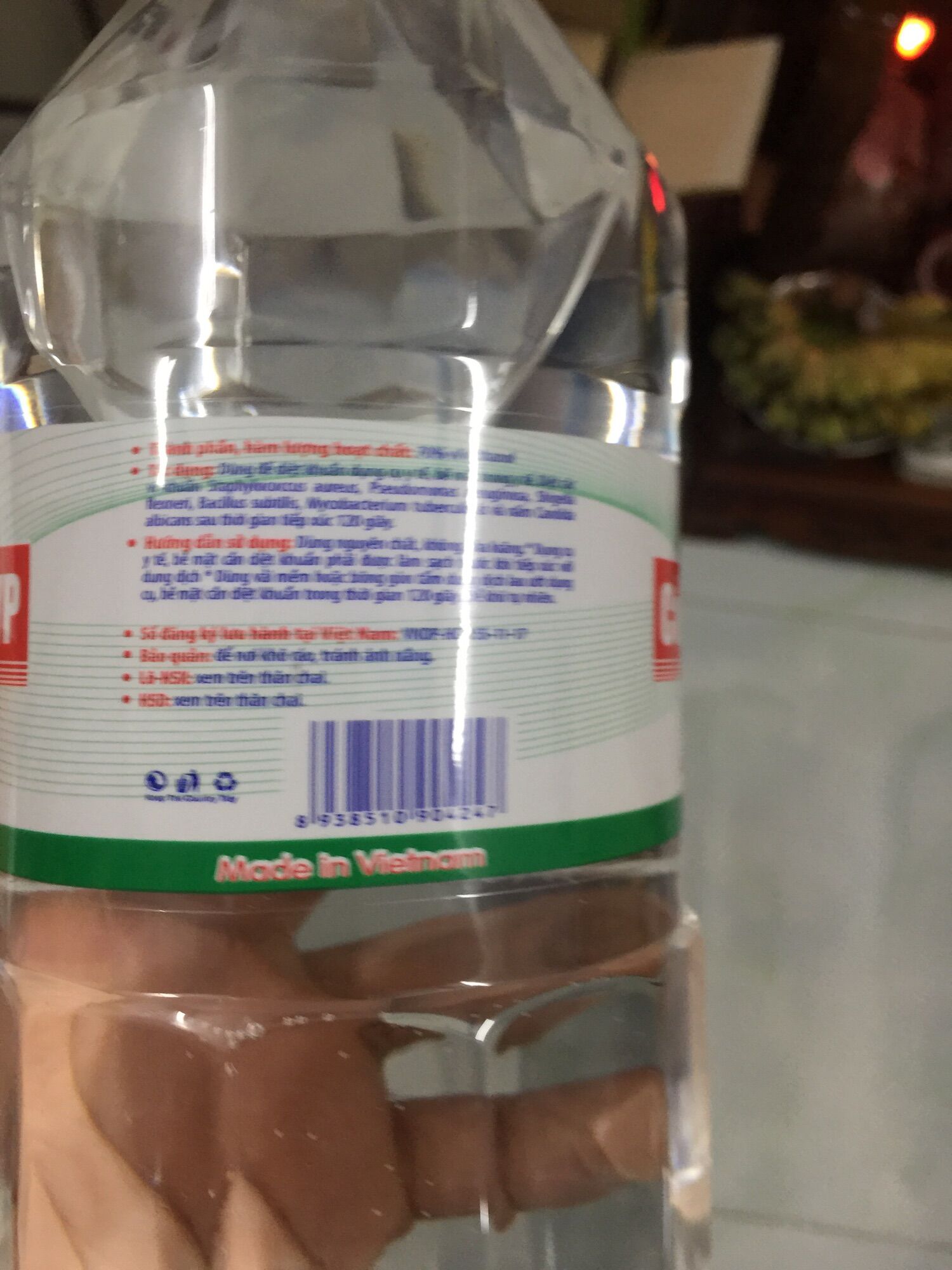 Dung dịch sát khuẩn tay VP. 70 - 1 Lít/ chai