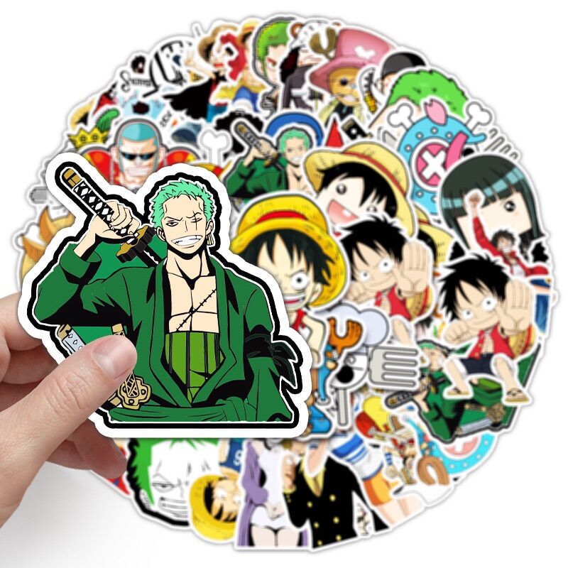 Set 50 sticker Luffy - One Piece chống nước