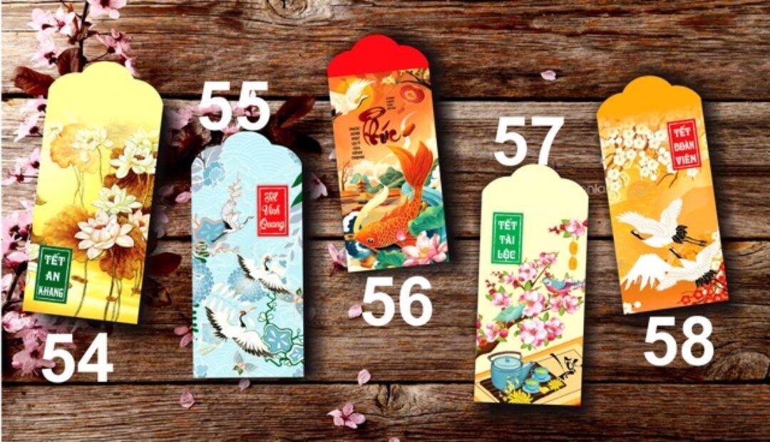 Combo 20 bao lì xì tết 2022 trộn nhiều mẫu