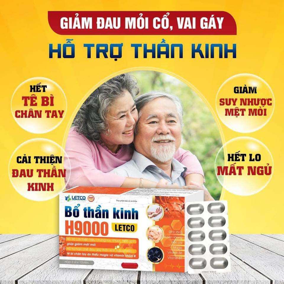 Bổ thần kinh h9000 leco hộp 30 viên