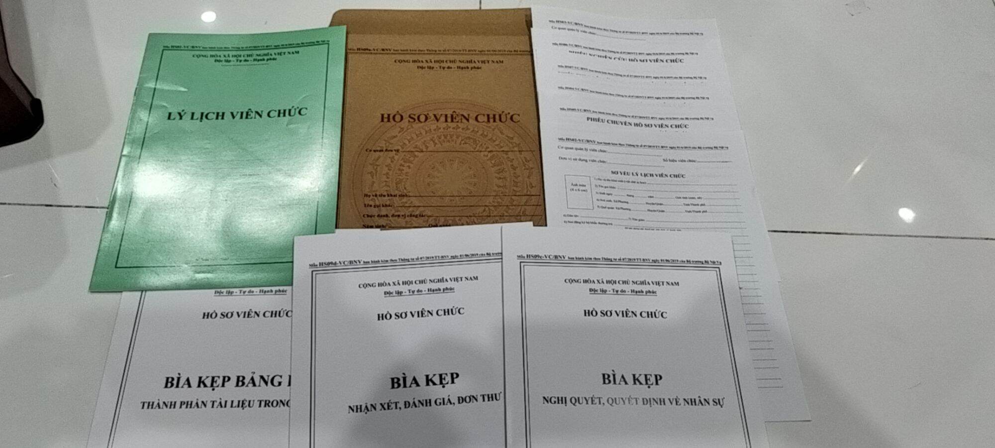 Hồ sơ viên chức theo thông tư 07/2019