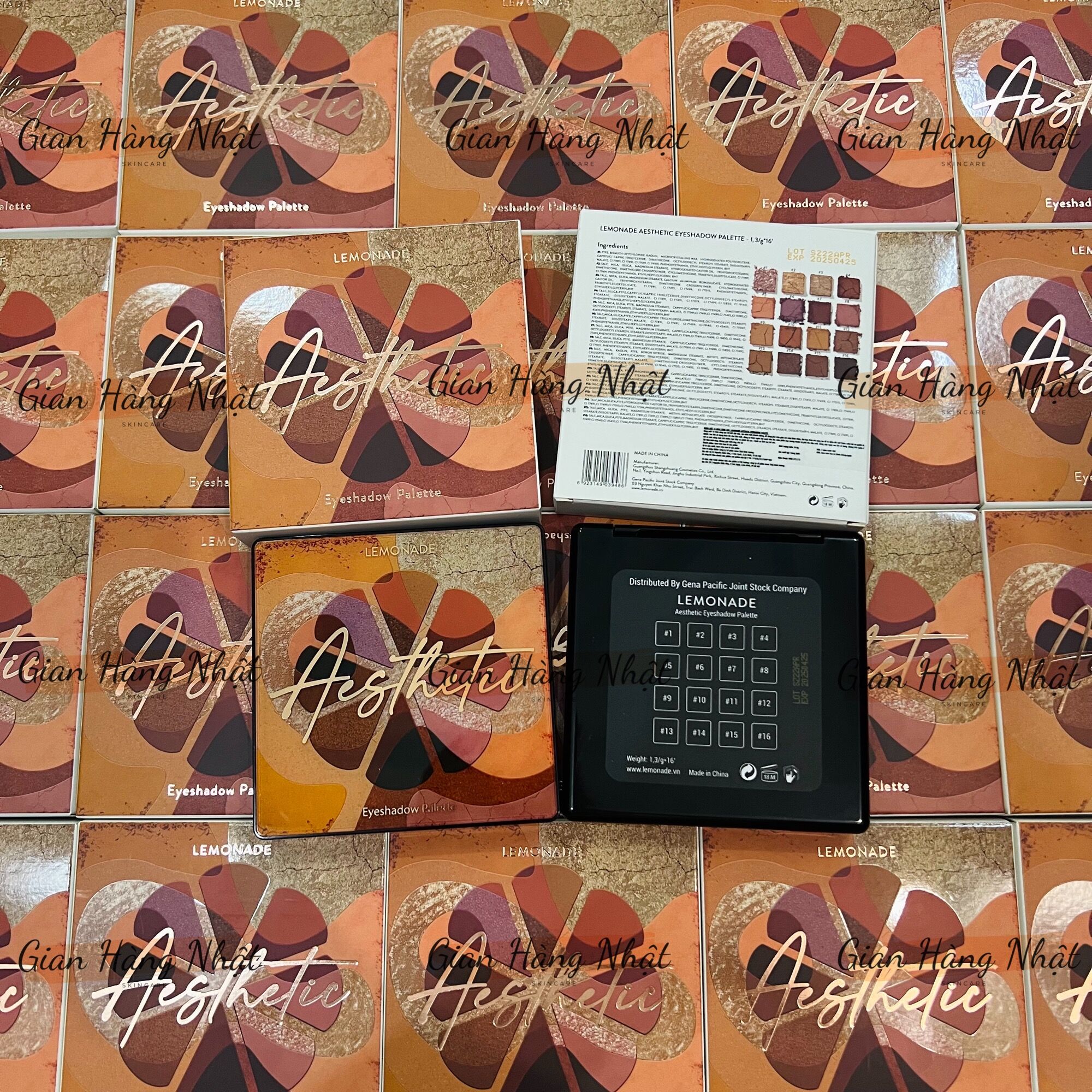 Bảng phấn mắt 16 ô Lemonade Aesthetic Eyeshadow Palette Version 1 20.8g