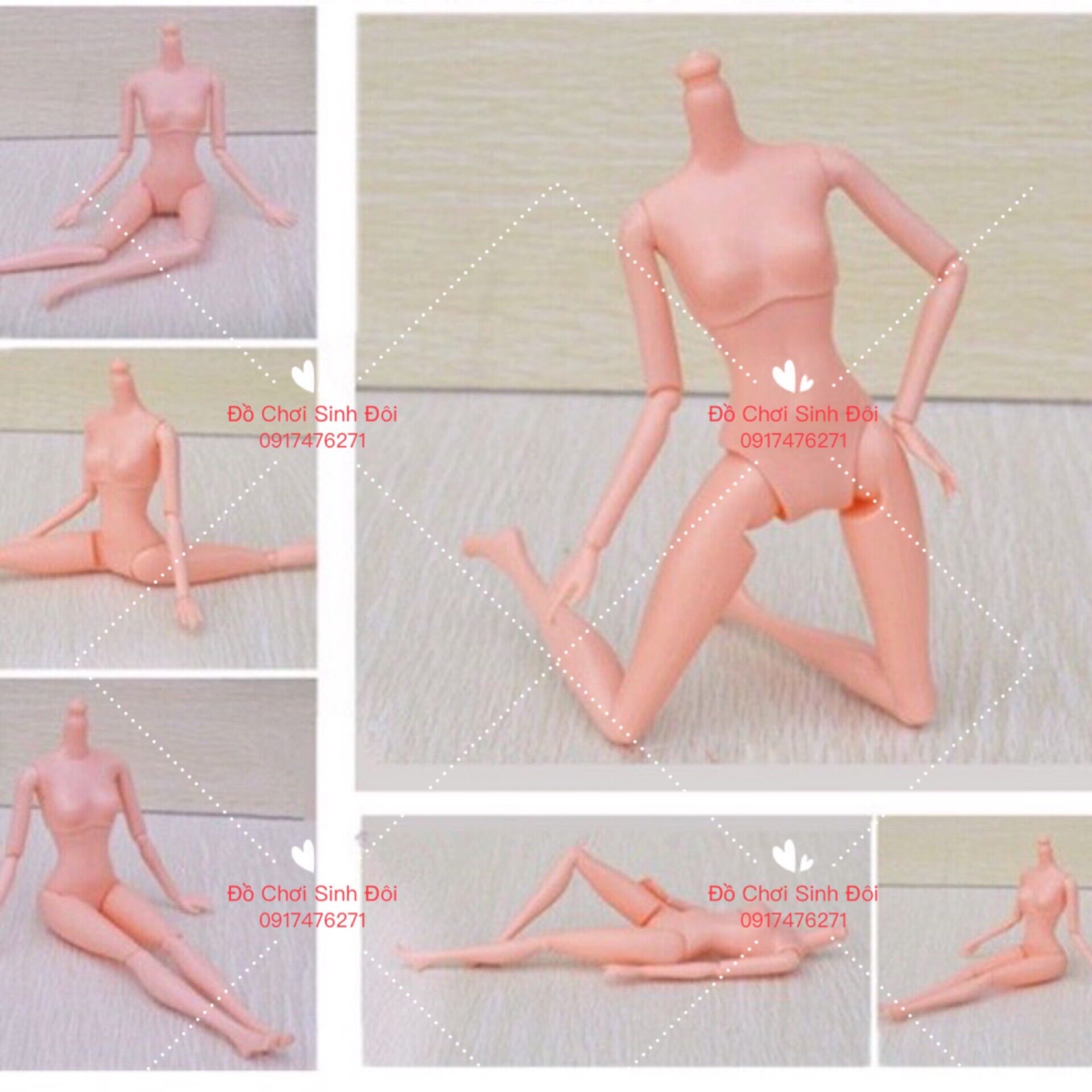 BÚP BÊ NỮ CÓ KHỚP 30CM (Không có đầu - chỉ thân mình)