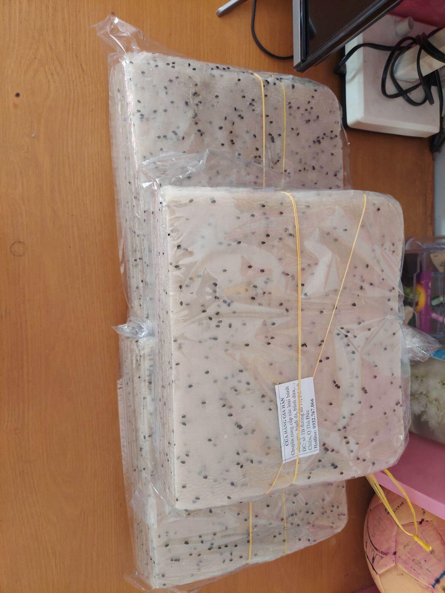 Bánh tráng nhúng mè đen Ninh Thuận (2kg /10 xấp nhỏ)