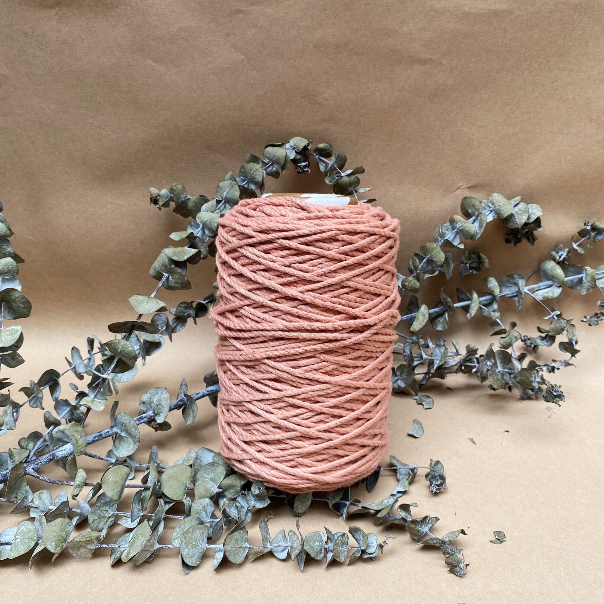 Dây thừng macrame màu HỒNG ĐA 3mm 5mm