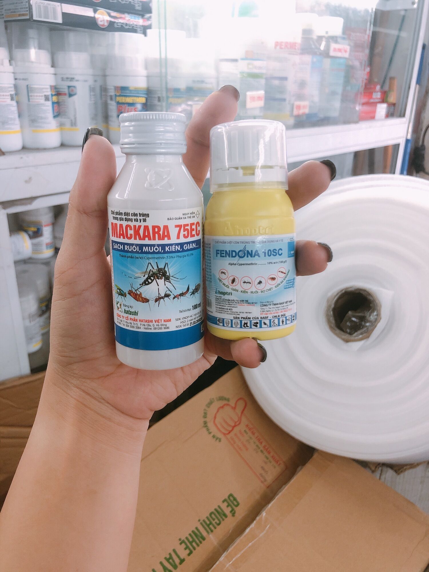 Combo chế phẩm diệt muỗi MACKARA 75Ec (100ml) + FENDONA 10Sc (50ml)