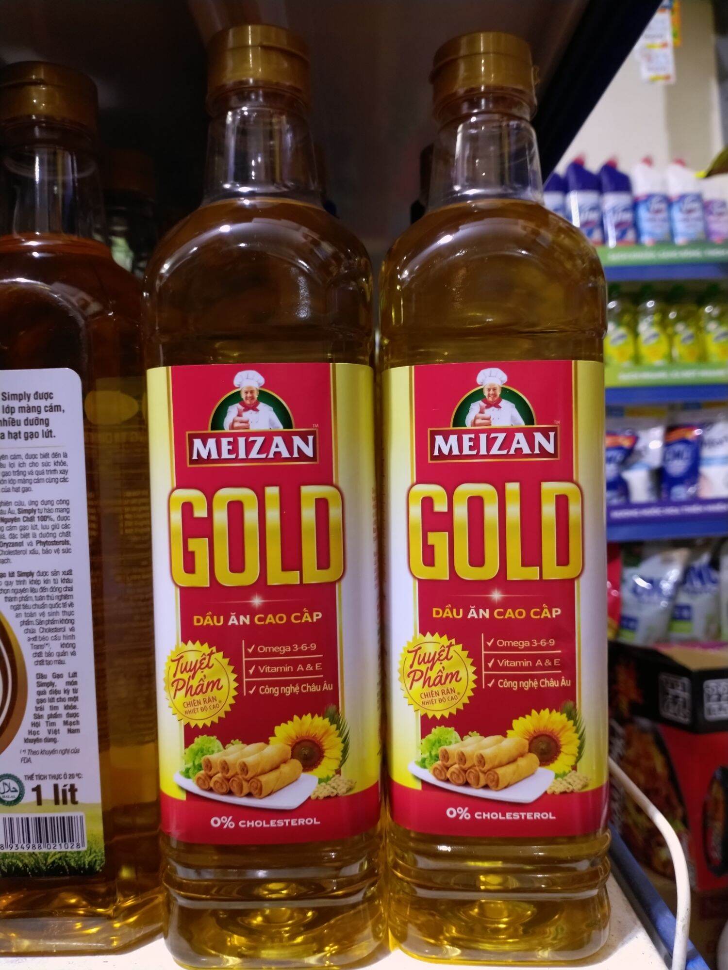 Dầu ăn Meizan Gold chai 1 lít