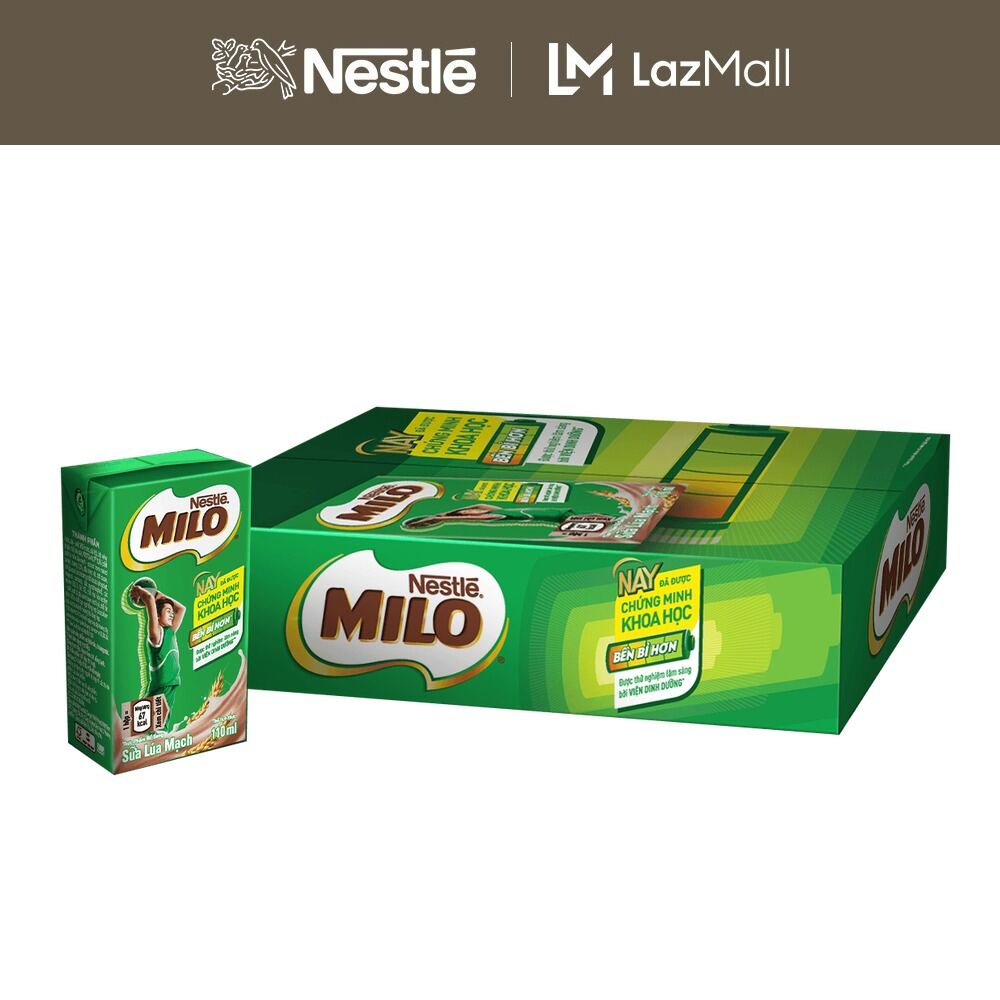 Sữa lúa mạch Nestlé® MILO® thùng 48 hộp x 110ml