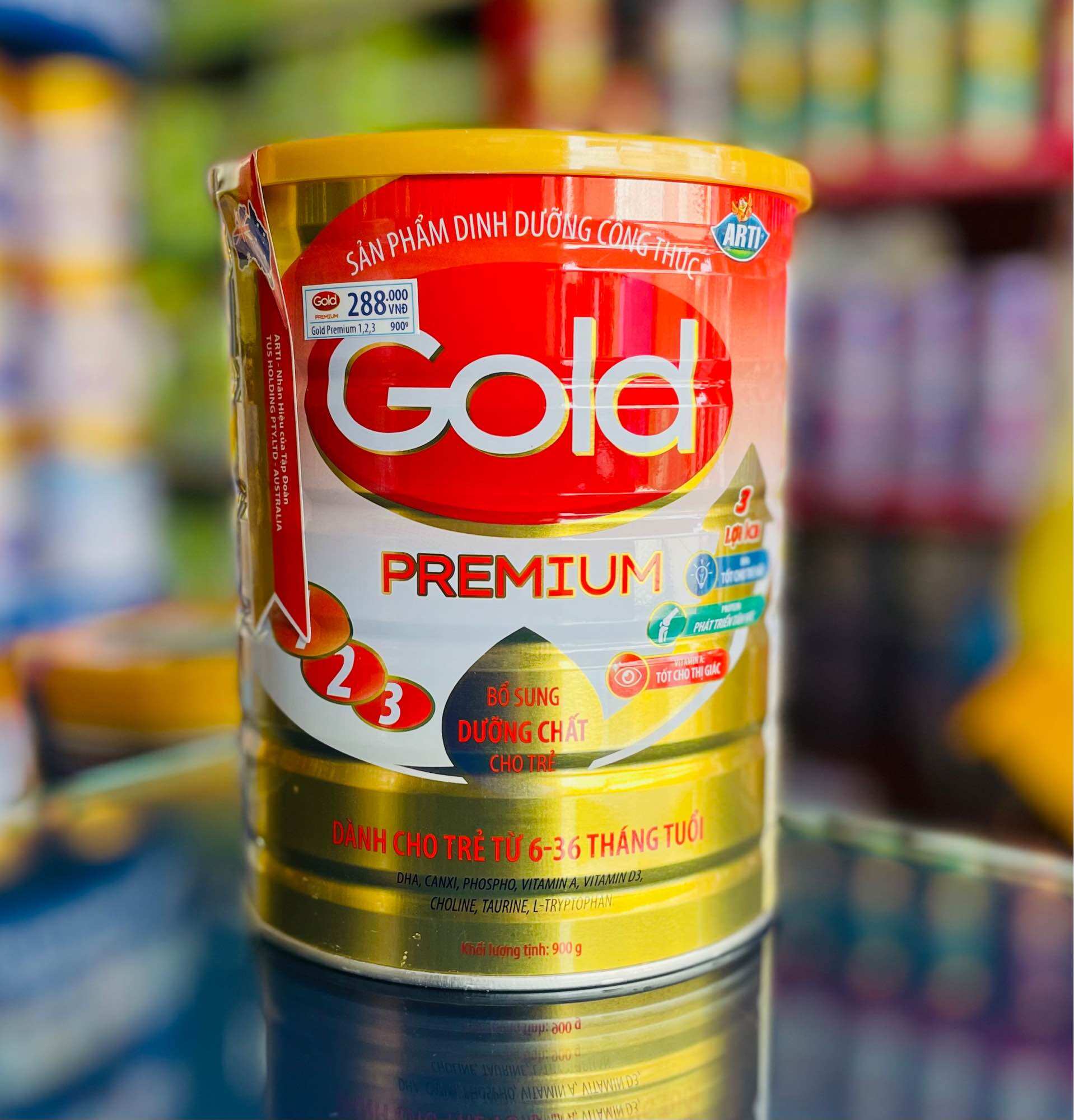 Sữa Arti Gain Hồng 6-36 Tháng (Lon 900g)
