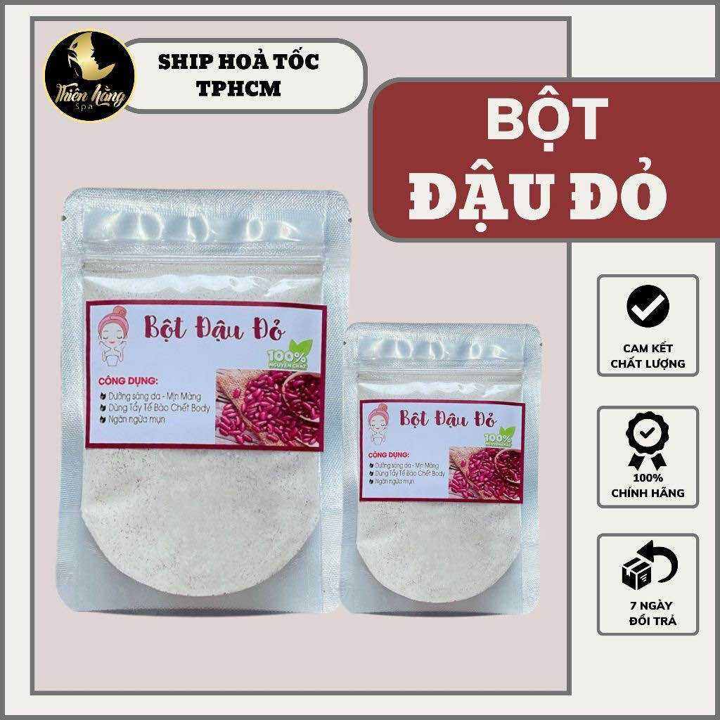 Bột Đậu Đỏ Nguyên Chất - Tắm trắng da, dưỡng ẩm, mờ thâm, tẩy TBC Body - thienhangspa