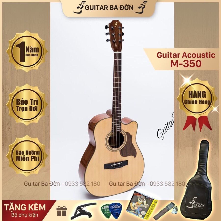 Guitar Acoustic Martin 350 gỗ Hồng đào cao cấp TẶNG BỘ PHỤ KIỆN