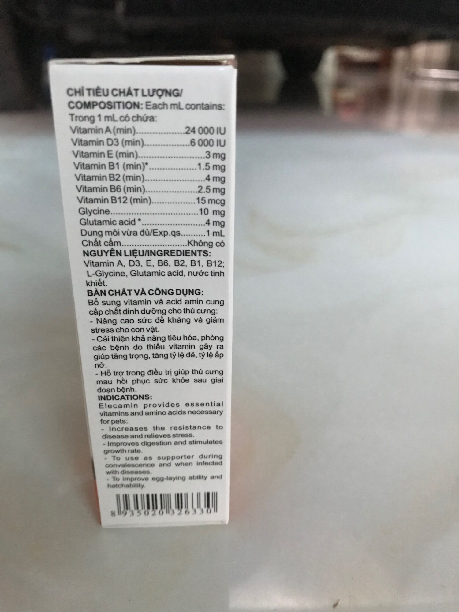 ElecAmin db - Vemedin (Bổ sung Vitamin cho thú cưng)