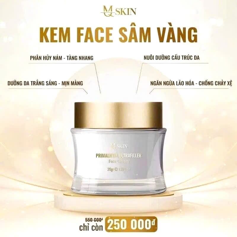 Kem Face Sâm Vàng Ngày MQSkin 20gr