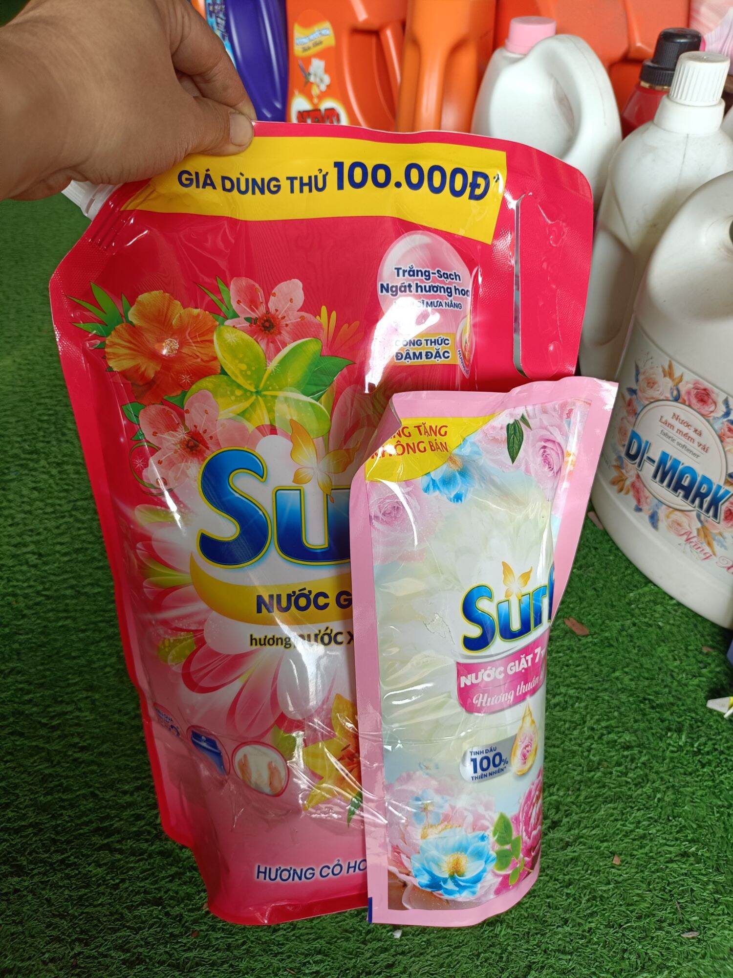Nước giặt Surf hương nước xả vải túi 2,9kg tặng túi nước giặt 350ml