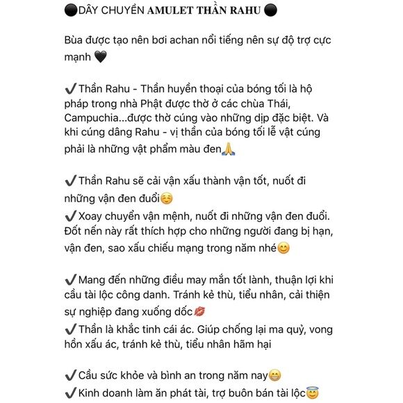 Mặt dây chuyền Rahu tặng kèm dây đeo ( đã sen chùa thái )
