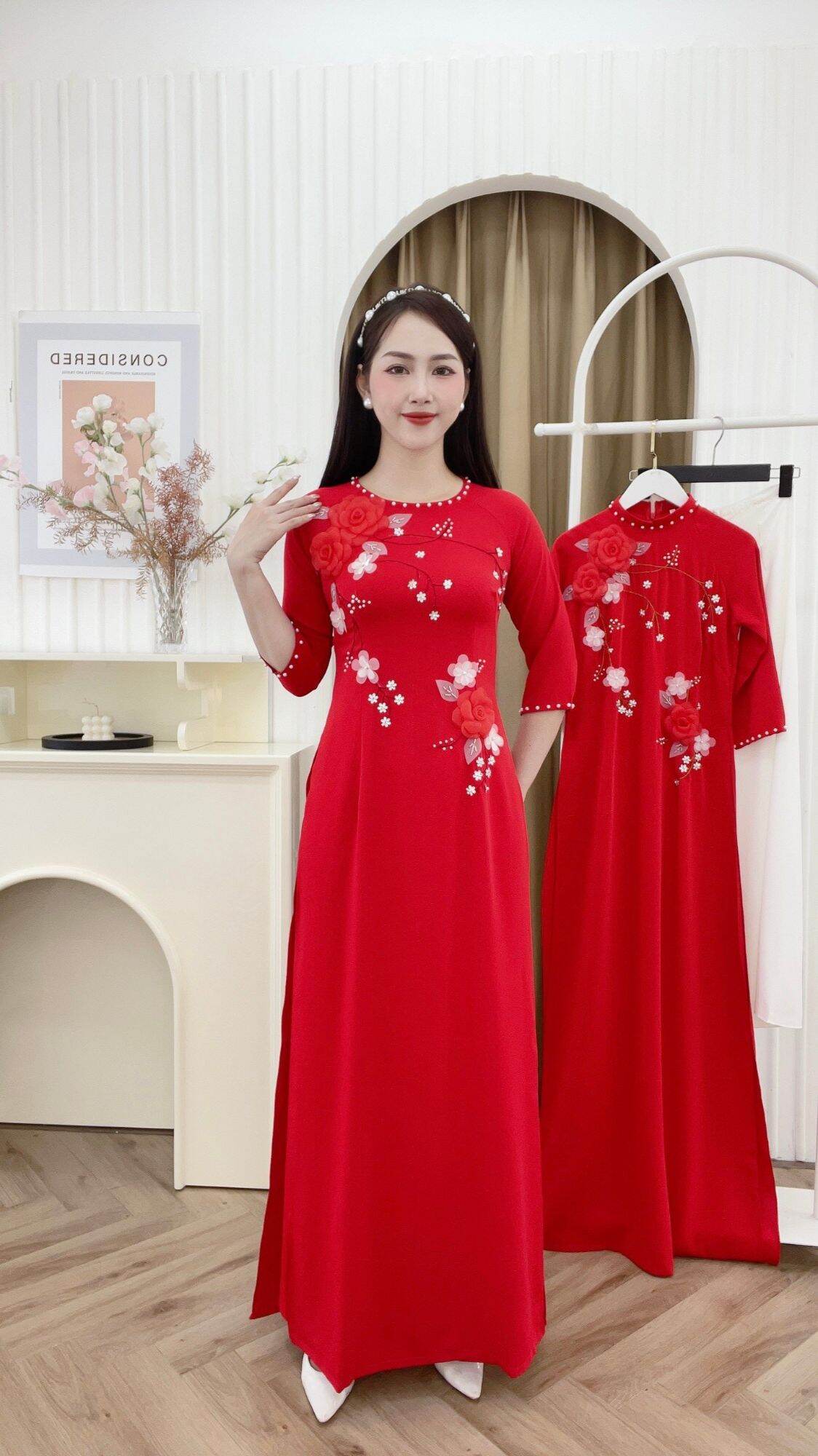 Áo dài lụa mỹ mt3