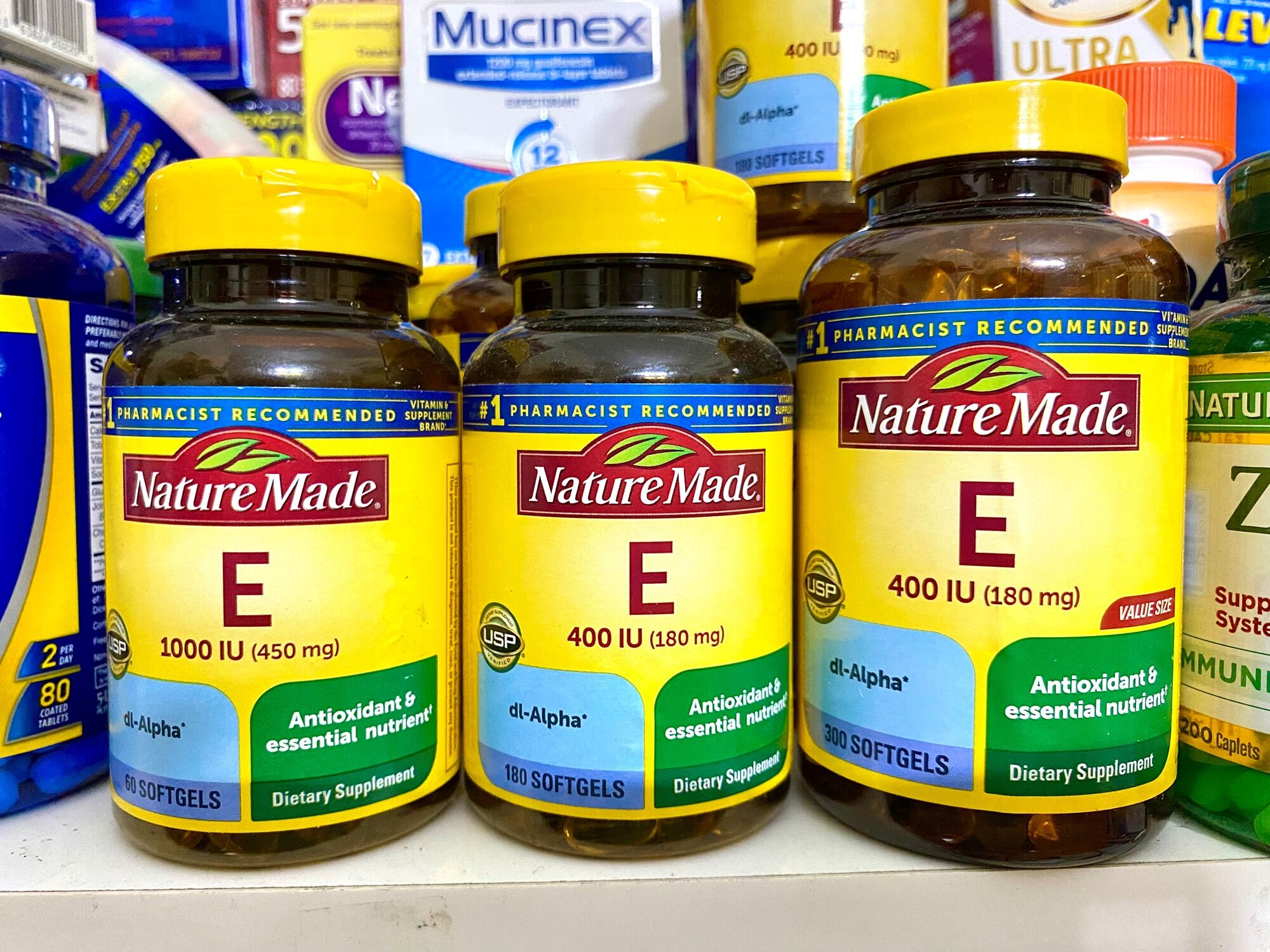 HÀNG MỸ Viên uống Vitamin E Nature Made Vitamin E 400IU & 1000IU