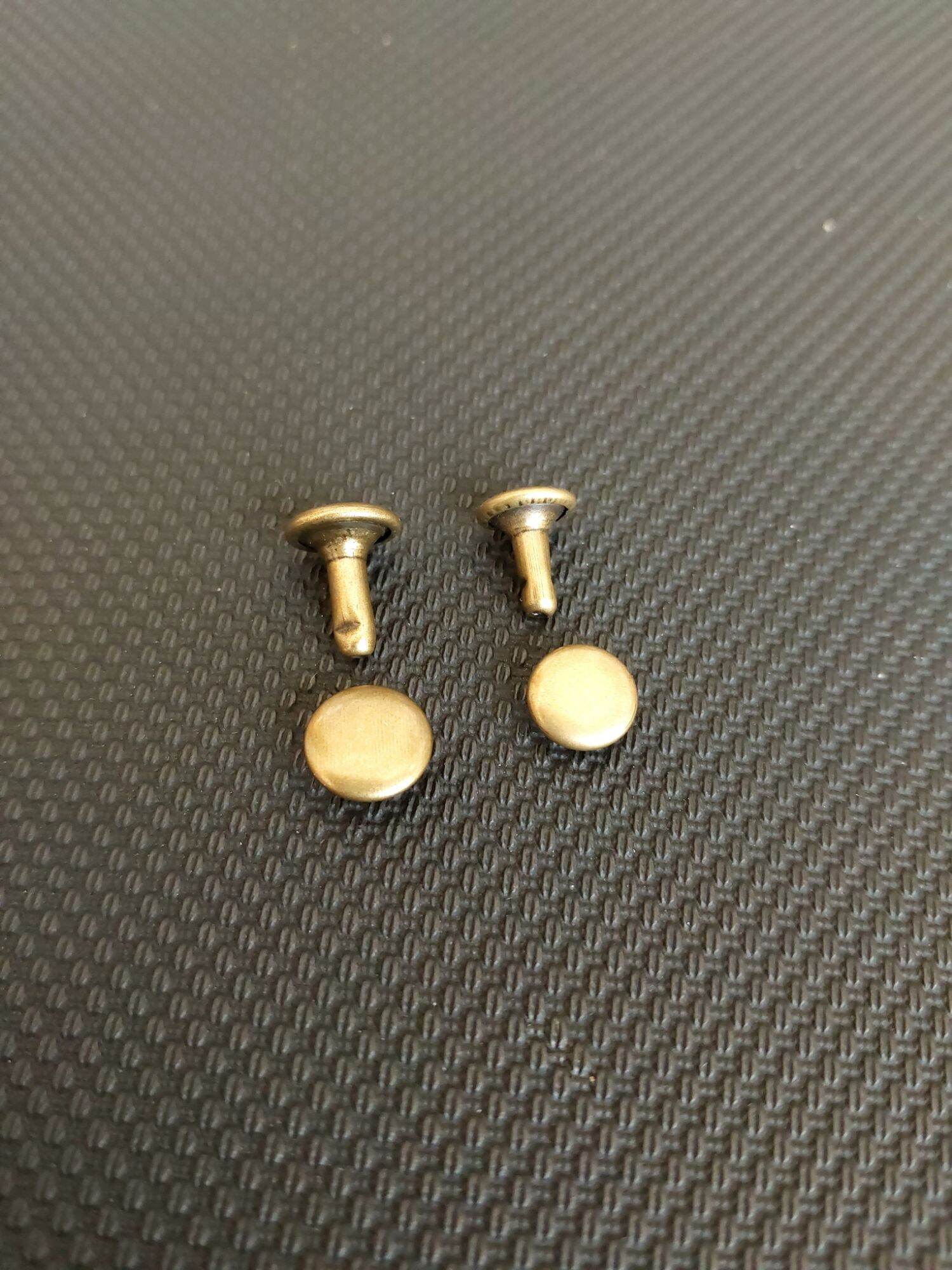 [10 Sets] 2-Sided Copper Buttons, 8mm, 9mm, 2 Pieces