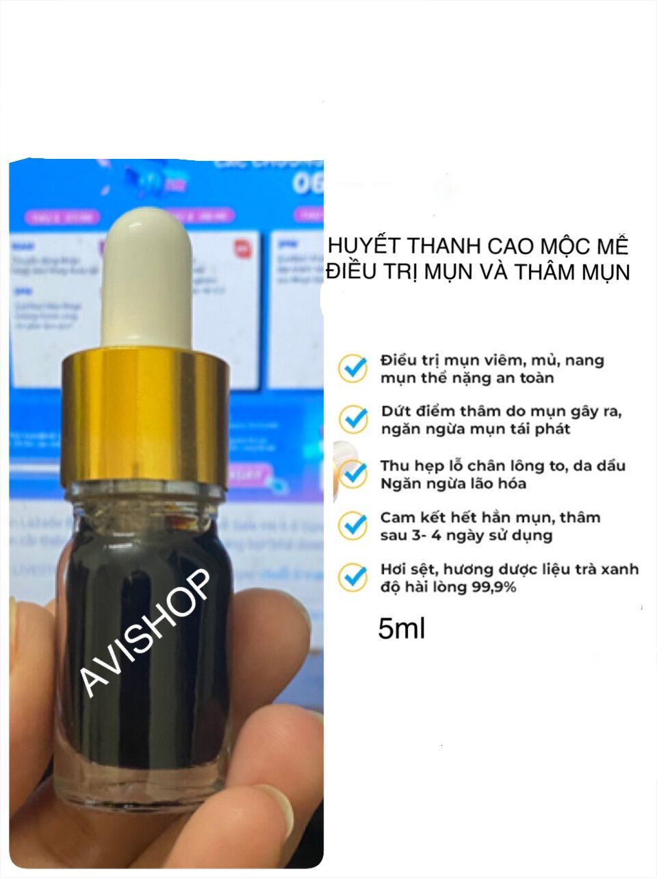 Huyết Thanh Cao Mộc Mễ sạch mụn thâm mụn