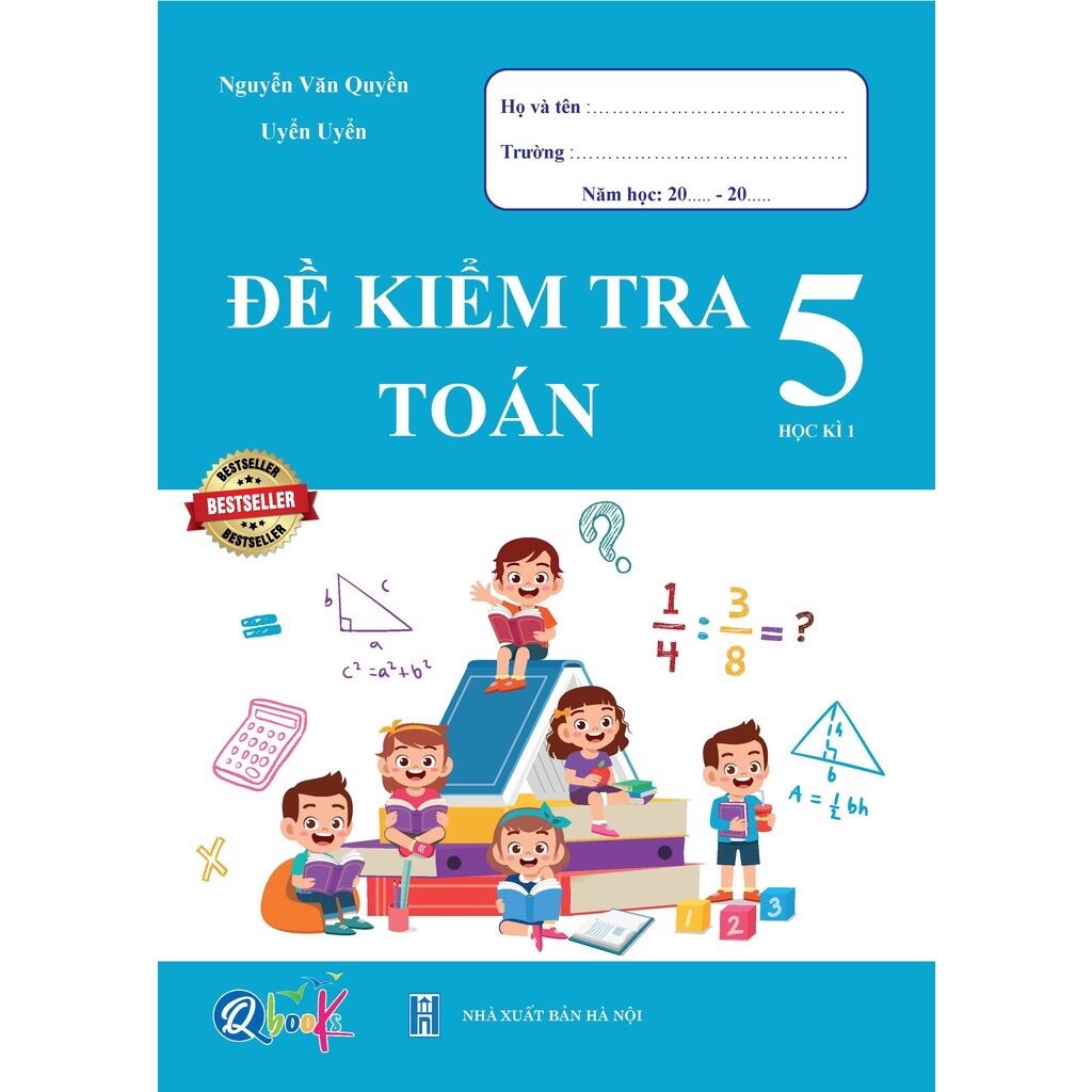 Sách - (Combo 2 tập) Đề Kiểm Tra Toán 5