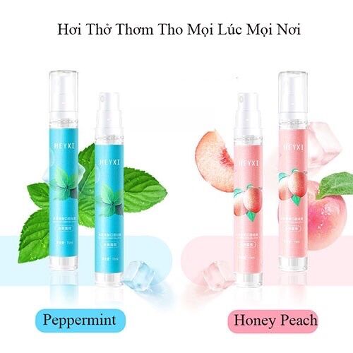 Chai xịt miệng thơm Heyxi 20ml cho hơi thở thơm mát, Bình xịt thơm miệng Heyxi dạng chai 20ml kháng khuẩn an toàn