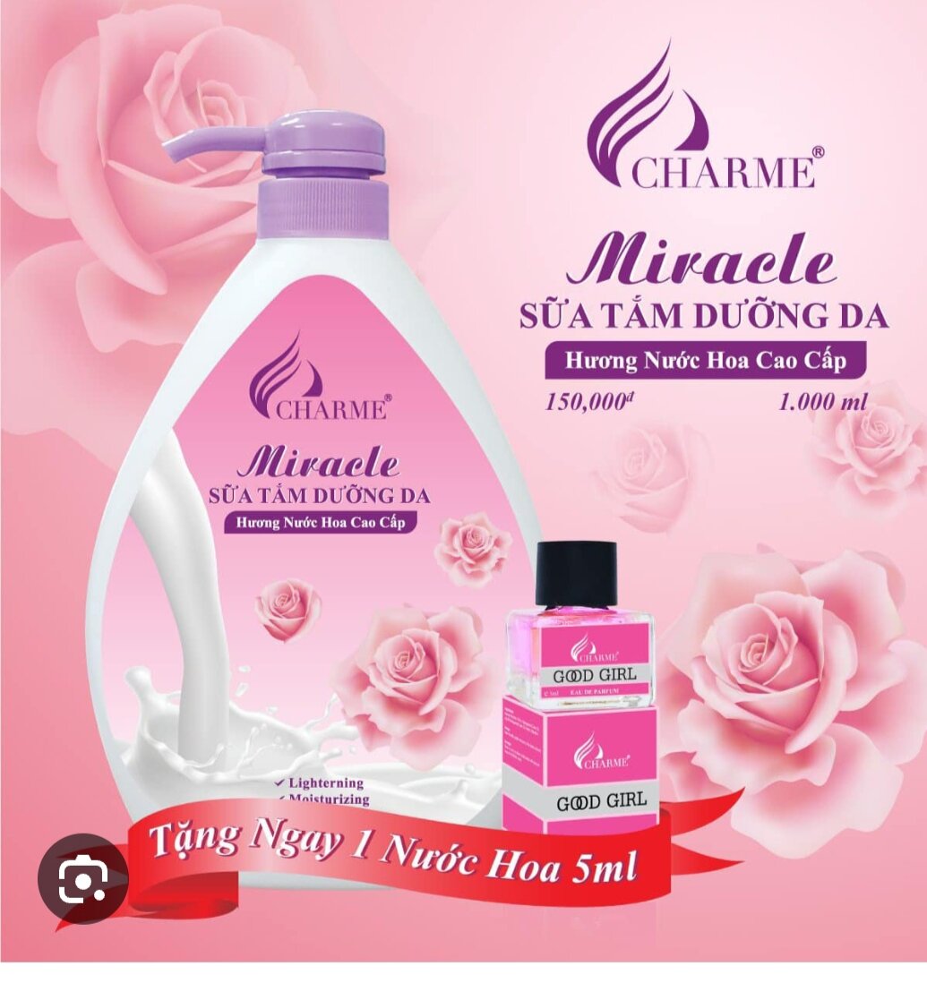 Sữa Tắm Nước Hoa Charme Miracle 1000ml