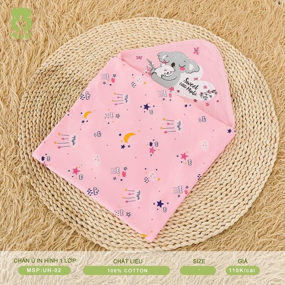 Khăn Ủ( Choàng Ủ) Cho Bé Sơ Sinh 2 Lớp Cotton MipBi cao cấp