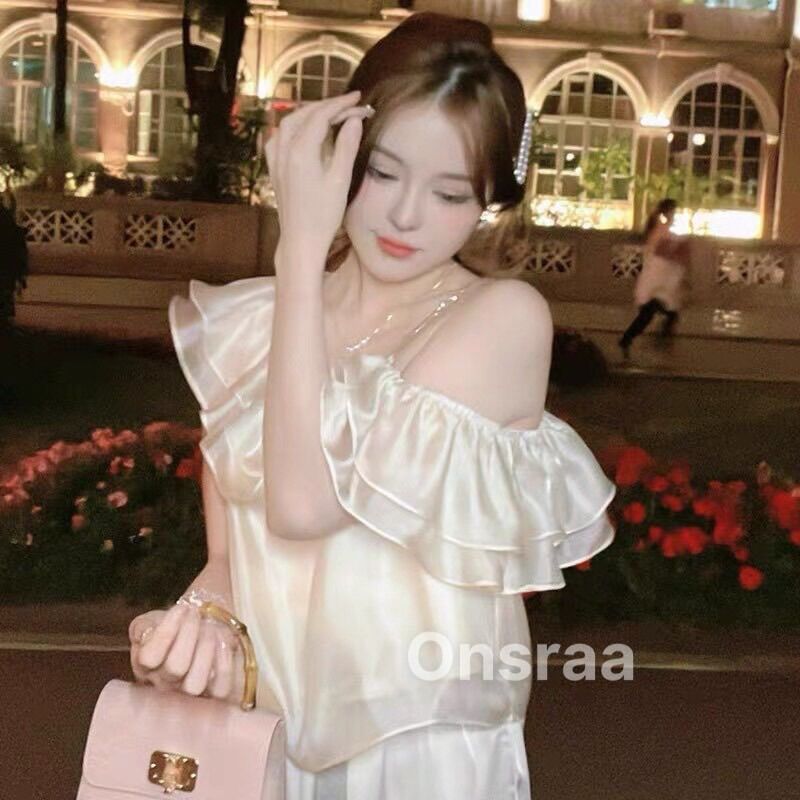 ✅áo hở vai hai tầng chất tơ cao cấp đẹp lắm nha✅