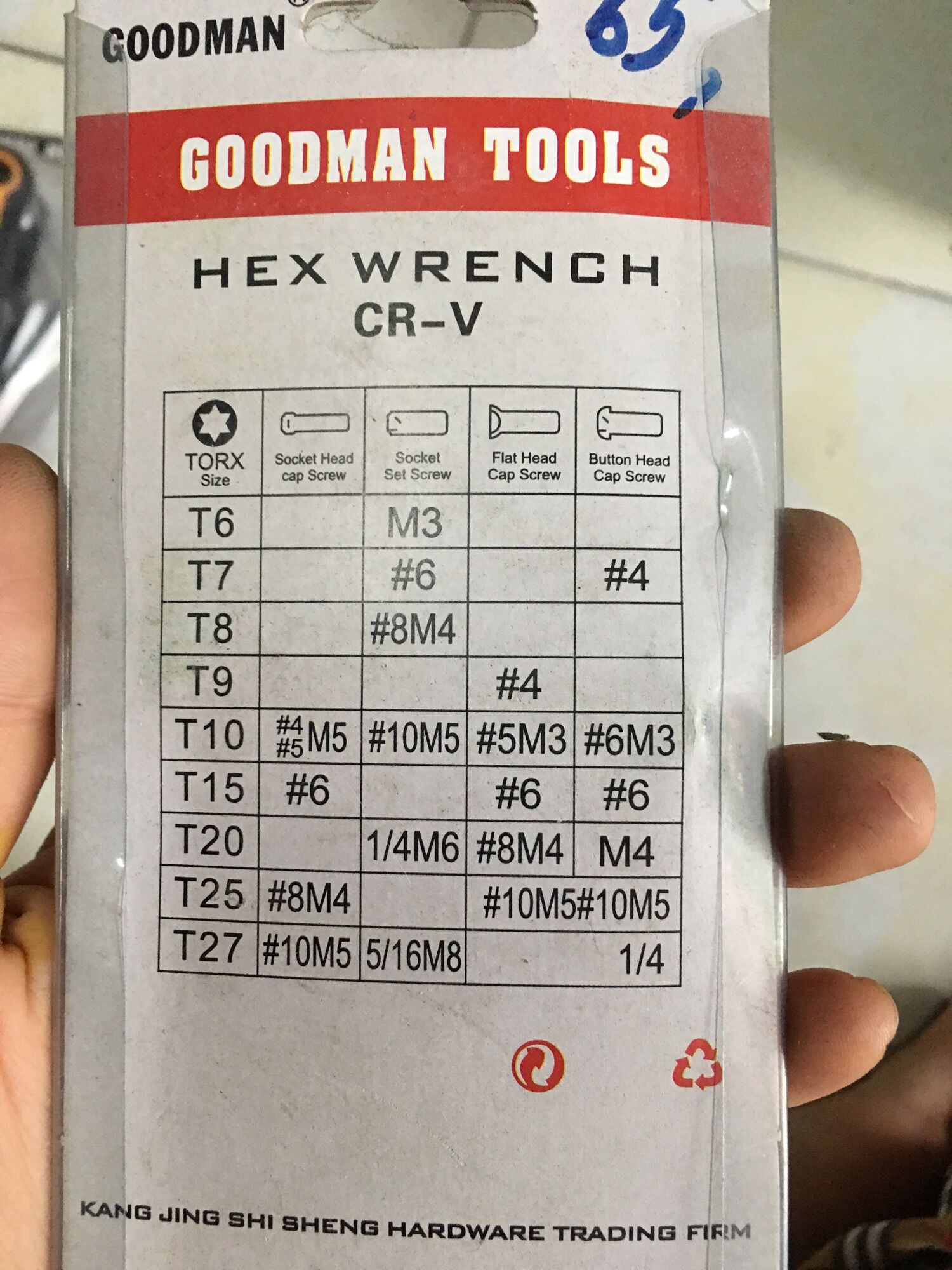 Bộ lục giác hoa thị mini Goodman Tools chính hãng