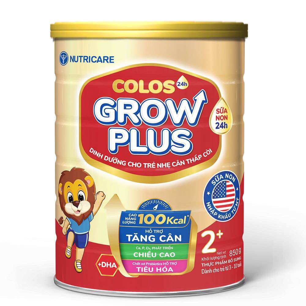 Sữa bột colos growplus đỏ sư tử lon 800g