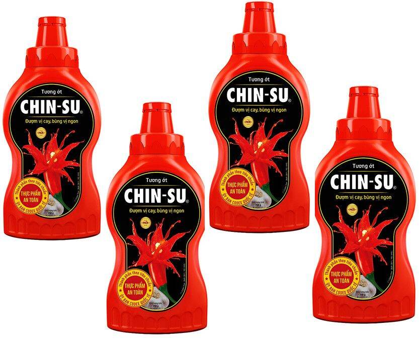 Combo 4 Tương ớt Chinsu 250ml/500ml