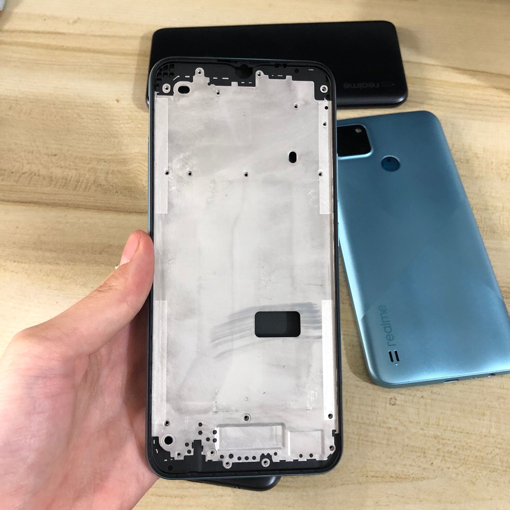 Bộ vỏ + sườn realme c21y zin hàng cao cấp.