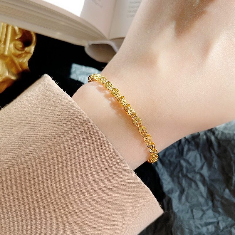 Lắc tay titan nữ đuôi phụng không gỉ cao cấp có thể tùy chỉnh